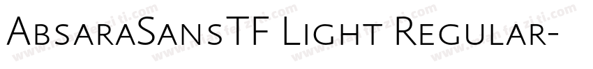 AbsaraSansTF Light Regular字体转换